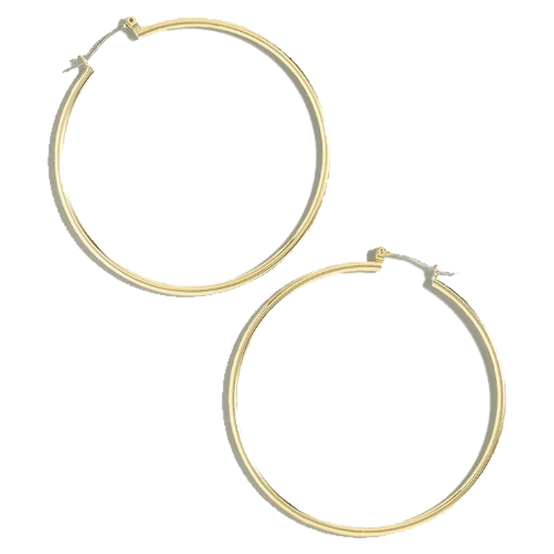Antique-gold hoop earrings