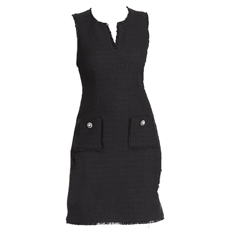 Karl Lagerfeld Paris Tonal Tweed Pocket Dress